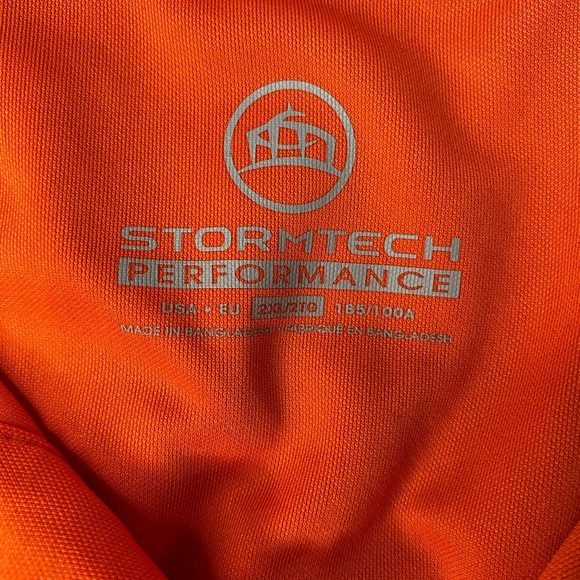 Stormtech Performance 2XL Orange REESE Chocolate Embroidered Polo Golf Shirt - Picture 4 of 9